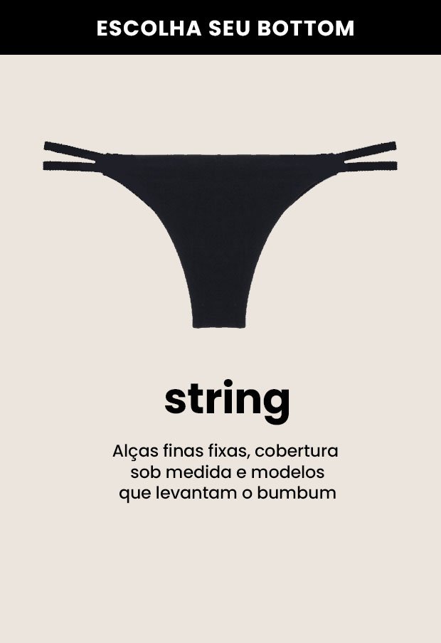 calcinhas de biquíni com string