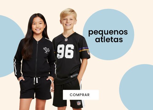 moda infantil esportiva para meninos e meninas