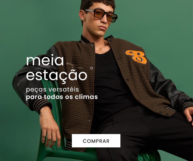 roupas masculinas de meia estação