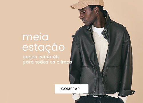 roupas masculinas de meia estação