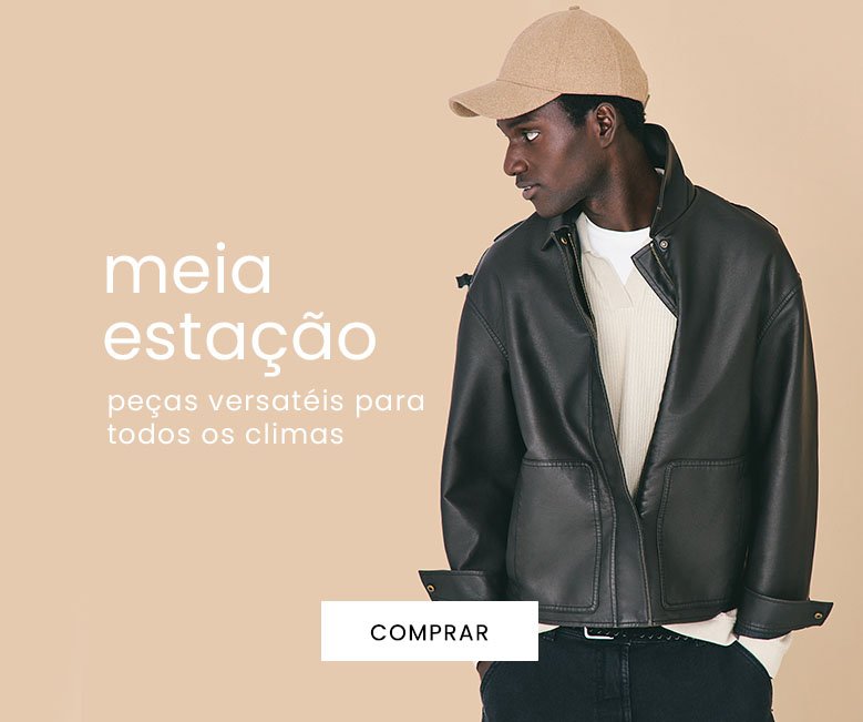 roupas masculinas de meia estação