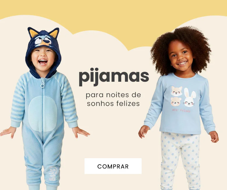 pijamas infantis para todas as idades com muito conforto