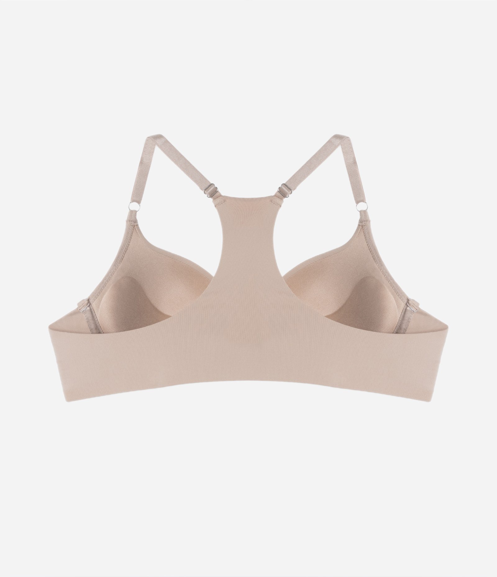 Sutiã Push Up Nadador em Microfibra com Bojo Bege 7