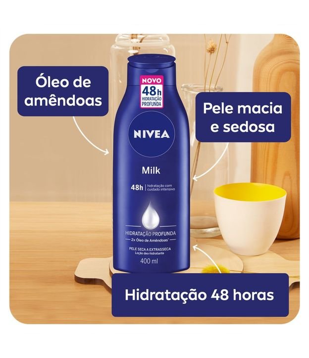 Loção Hidratante Nivea Body Milk para Pele Extra Seca 400ml 5