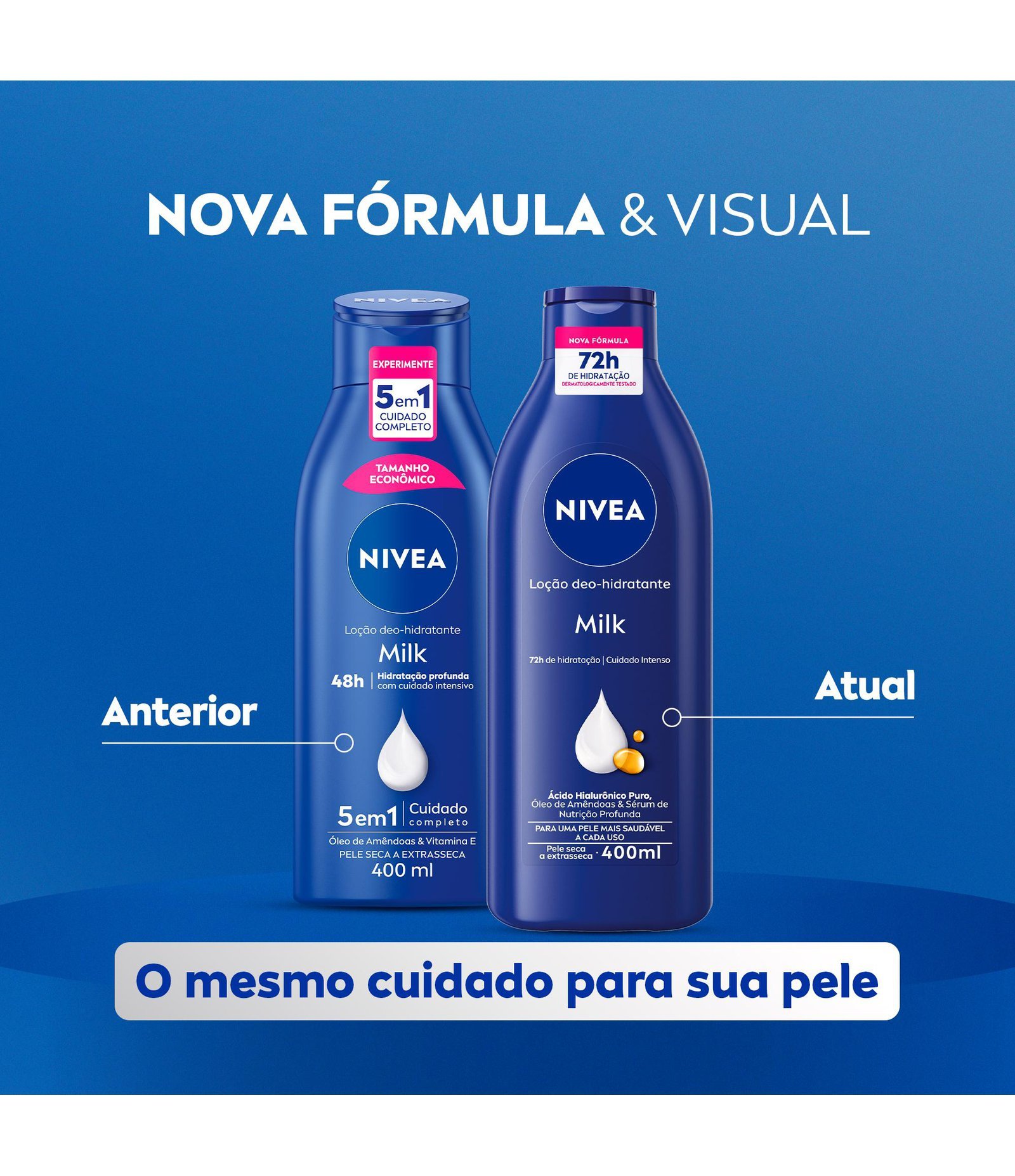 Desodorante Hidratante Milk Nivea  400ml 5