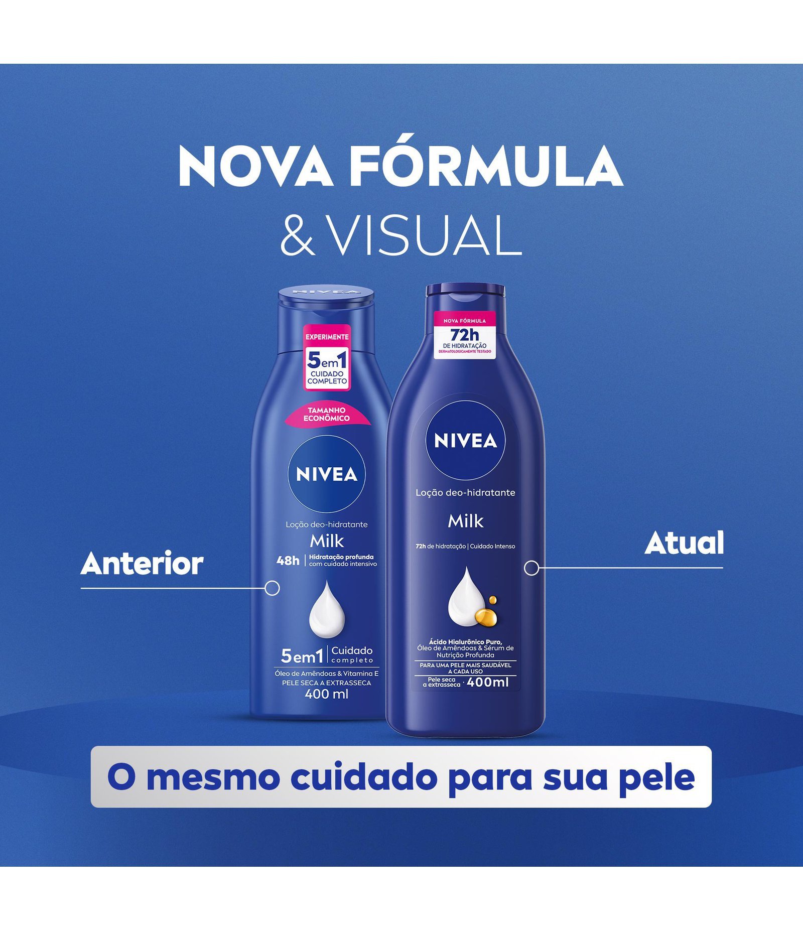 Desodorante Hidratante Milk Pele Seca a Extrasseca Nivea  400ml 5