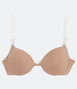 Sutiã Push Up em Microfibra com Bojo Bolha e Alça e Costas em Silicone