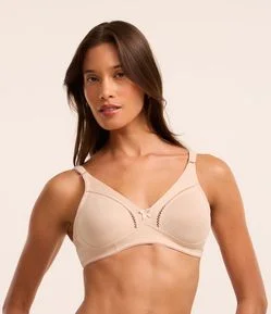 Sutiã sem Bojo com Aro Básico em Microfibra com Alta Sustentação DelRio