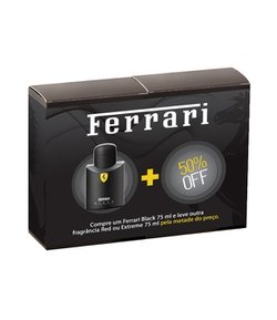 Kit 2 Perfumes  Ferrari Black Masculino Eau de Toilette 75 ml  - Ferrari