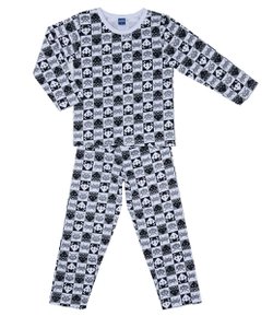 Pijama Infantil Manga Longa e Calça Comprida em Algodão