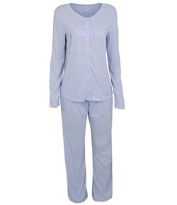 Pijama em Poliviscose Blusa com Manga Longa e Calça Comprida Estampada
