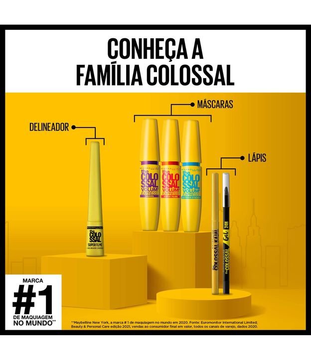 Máscara de Cílios Maybelline The Colossal Volum' Express Lavável Preto 7