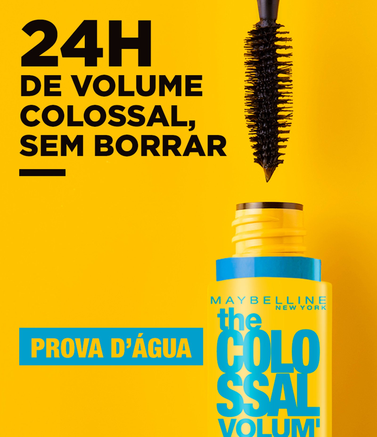 Máscara de Cílios Maybelline The Colossal Volum' Express à Prova D'água Preto 5
