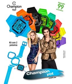 Relógio Kit Unissex Champion Digital YOT CP40180X