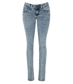 Calça Superskinny Feminina em Jeans com Chatons