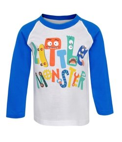 Camiseta Infantil em Algodão com Estampa Monster - Tam 1 a 4 