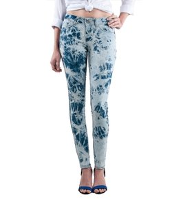 Calça Marmorizada Superskinny Feminina em Jeans