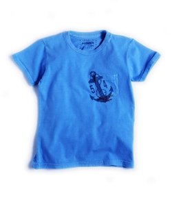Camiseta Infantil com Âncora - Tam 4 a 12  