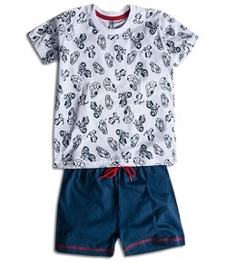 Pijama Infantil Estampado - Tam 1 a 4 