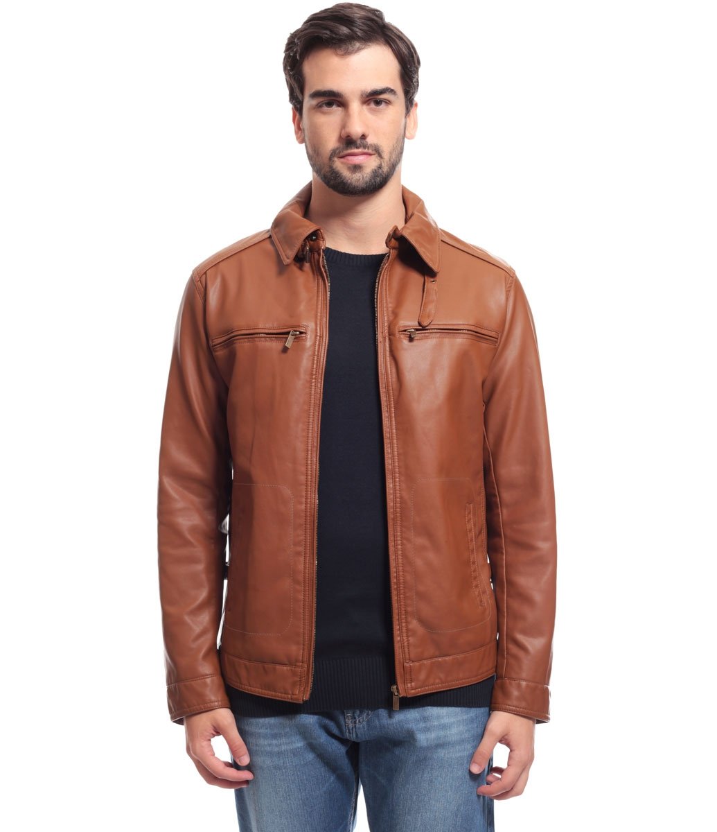 jaqueta masculina material sintetico