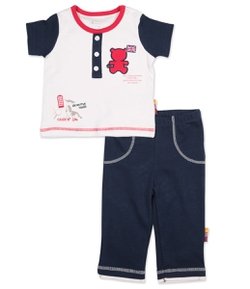 Conjunto Infantil com Camiseta e Calça - Tam 0 a 18 meses