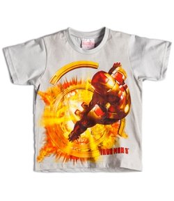 Camiseta Infantil Iron Man - Tam 4 a 12 