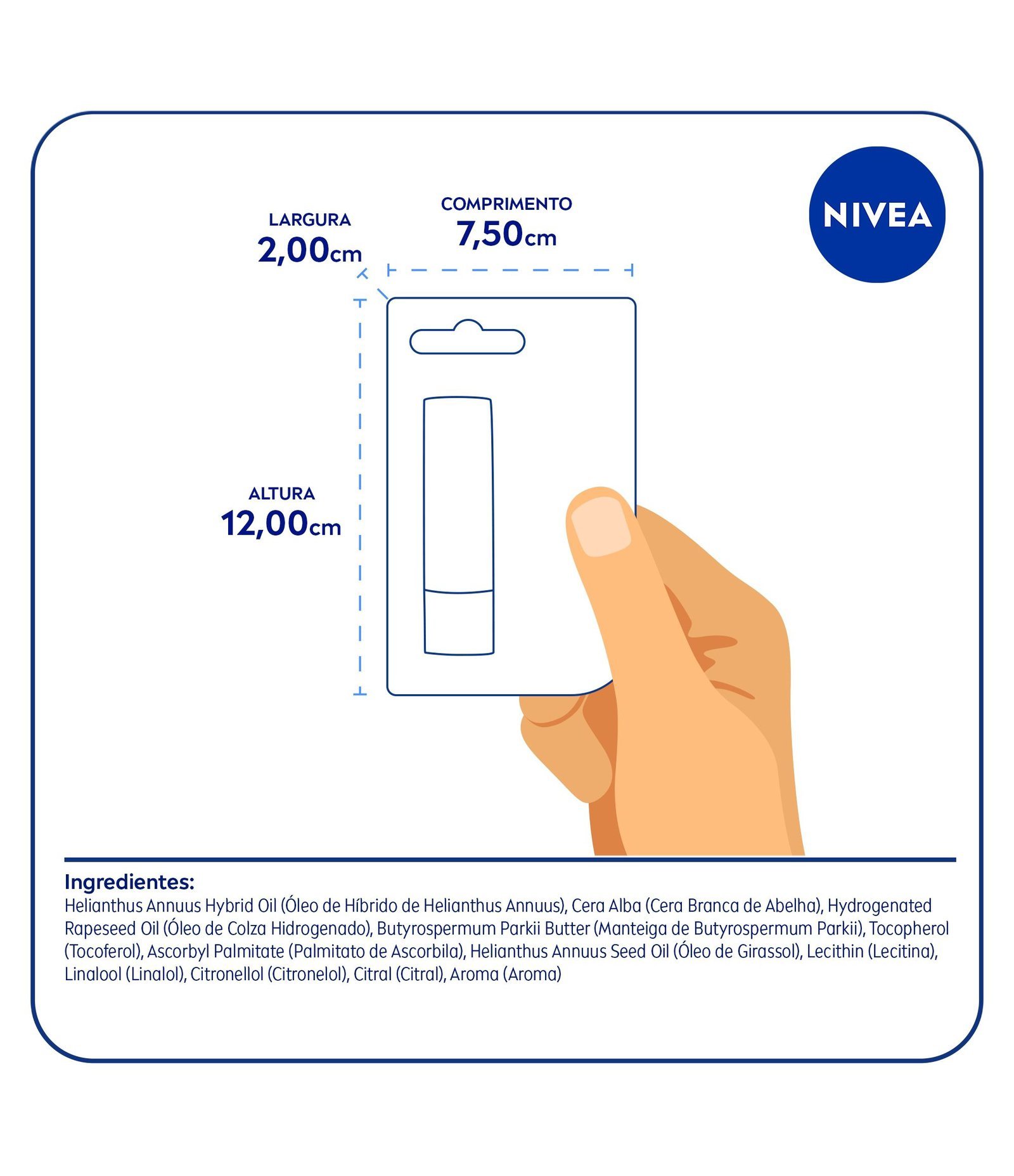Hidratante Labial Original Care Nivea 4,8g 7