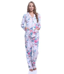 Pijama Feminino Floral em Fleece