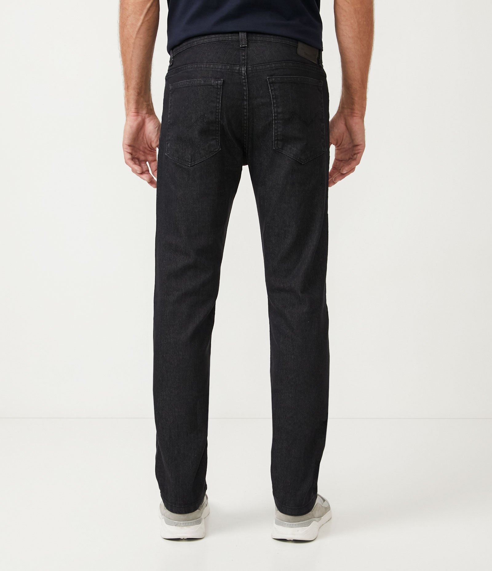 Calça Reta Jeans com Elastano Preto 3