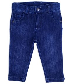 Calça Infantil em Malha Imitando Jeans - Tam 0 a 18 meses