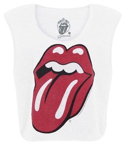 Regata Feminina Cropped Rolling Stones