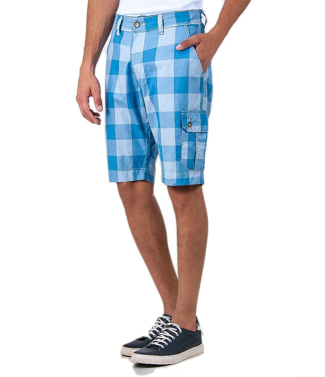 bermuda masculina em jeans com bolso cargo