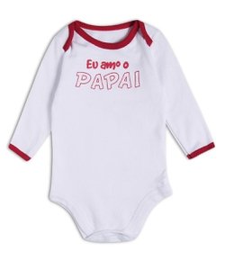 Body Infantil com Estampa Eu Amo o Papai - Tam 0 a 18 meses