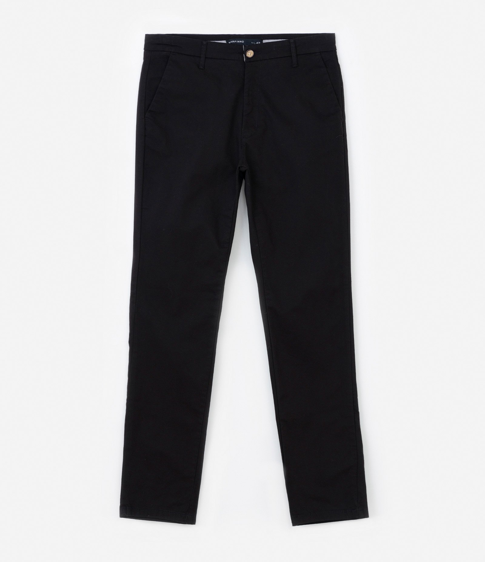 Calça Slim em Sarja com Elastano Preto 5