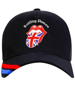Boné Masculino Estampa Rolling Stones com Bandeira