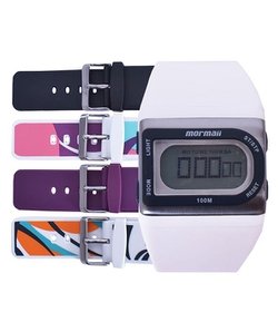Kit Relógio Feminino Mormaii  FZG 8N Digital 10 ATM - Troca Pulseira