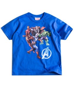 Camiseta Infantil Manga Curta Avengers - Tam 4 a 12 