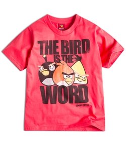 Camiseta Infantil Manga Curta Angry Birds - Tam 4 a 14 