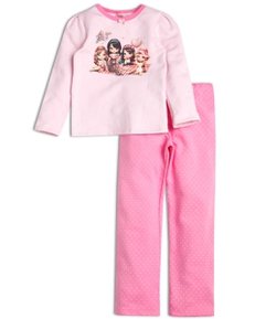 Pijama Infantil com Estampa Jolie e Calça Poá - Tam 1 a 6 