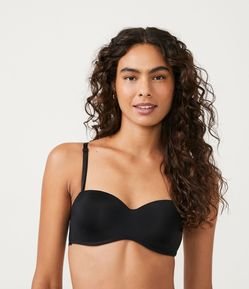 Sutiã Sem Alça em Microfibra com Bojo Inteiro