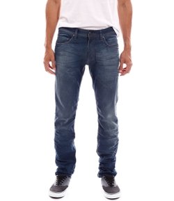 Calça Slim Masculina em Jeans Resinada 