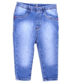 Calça Legging Infantil em Jeans - Tam 0 a 18 meses