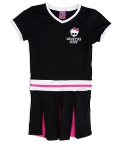 Vestido Infantil com Estampa Monster High - Tam 4 a 14 anos