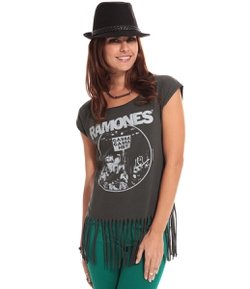 Blusa Feminina dos Ramones com Franjas
