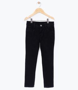 Calça Skinny Infantil em Sarja Básica - Tam 4 a 14