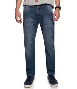 Calça Slim Masculina em Jeans Efeito Lixada 