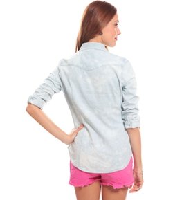 camisa jeans feminina levis