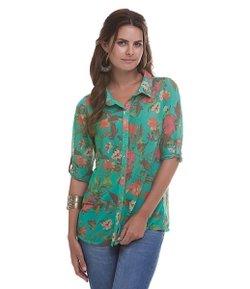 Camisa Feminina com Estampa Floral
