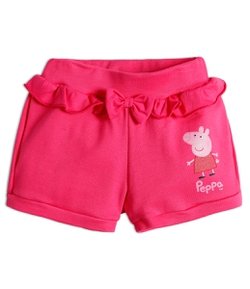 Short Infantil com Estampa e Laço Peppa Pig - Tam 1 a 6 anos