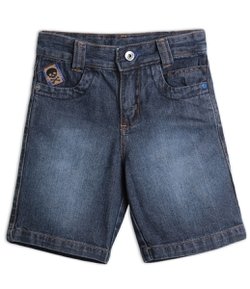 Bermuda Infantil em Jeans - Tam 4 a 12 